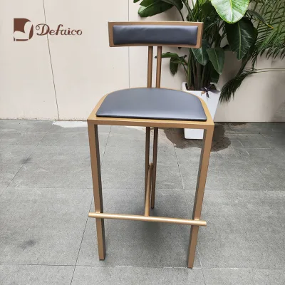 Modern Aluminum Outdoor Furniture Black Metal Patio Set Aluminum Bar Chair