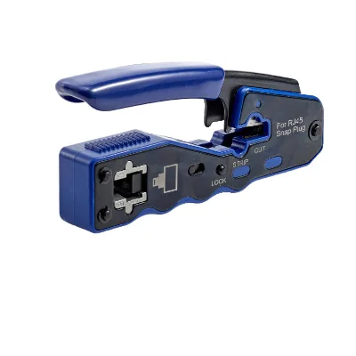 RJ45 Crimp Tool All-in-one Crimping Tool Ethernet Cable Crimper Stripper Cutter for Pass Though Connectors