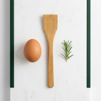 Premium Mini Bamboo Spatula 13.5cm Small Wooden Spatula for Condiments & Spices Children's Shovel Mini Turner