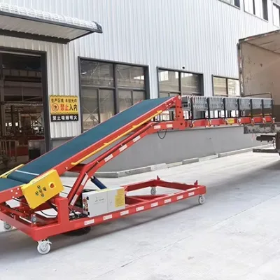 Heavy Duty Loading Unloading Conveyor Line - Telescopic Belt Conveyor for Container Truck Portable Conveyor For Truck unloading
