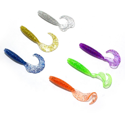 TPE Material Curl Tail Swimbait Soft Insect Fishing Bait