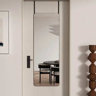 Ultra Imaging Anti-Rust Large Stable Factory Supplied Door Mirror Rectangle Shape Home Floor Mirror Shattering Proof Metal Frame