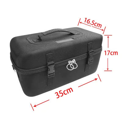 Custom Logo Waterproof EVA Hard Shell Protective Case Velvet Lining Metal Zipper Pulls Side Release Buckles D-Ring Shockproof