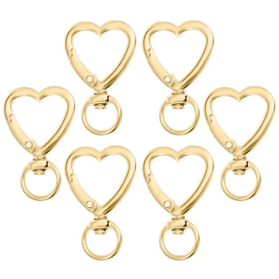 Wholesale Silver Heart-Shaped Spring Snap Hook for Bags and Accessories