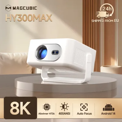 2026 New Arrival Magcubic HY300Max Pico Laser Projector 8k Android14 Smart Wifi6 Bedroom Outdoor Cinema Beamer