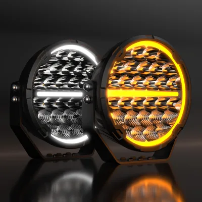 Off Road 9inch Extra Rampe LED Driving Light With Welcome Light DRL Amber High Power Super Bright Powerful Spot 9 Inch Led Light