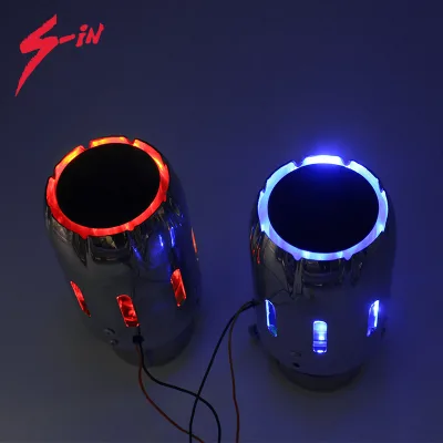 SS304 Universal LED Light Exhaust Tip/exhaust Muffler