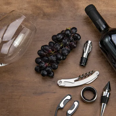 Wholesale FEI TSWEI High Quality Vintage Stainless Steel Eco-Friendly Multi-Function Wine Bar Tool Accessories Corkscrew Set