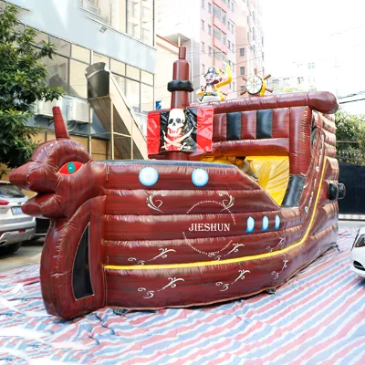 Inflatable Water Slide Jumbo Boat Inflatable Bouncer with Slide Inflatable Pirate Ship Hot Sale Customized Air Blower 1 Piece