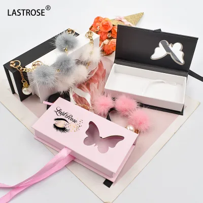 Butterfly Eyelash Packaging with Chain Can Print Your logo Unique Lash Boxes Natural 3d False Lash Packaging