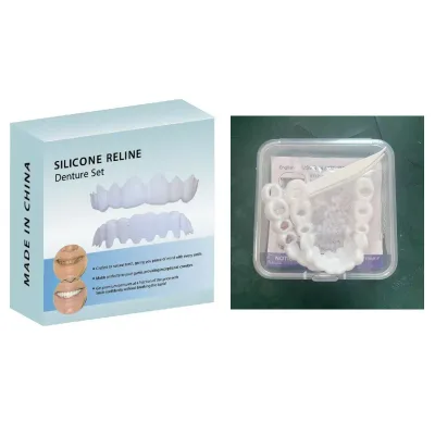 2025 New Snap Smile Customized Upper Lower False Teeth Cover Perfect Smile Veneers Comfort Fit Denture Braces with Wweezers