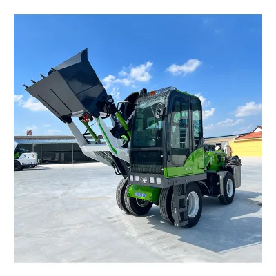 Self Loading Concrete Mixer Truck Dual Drive Brake System Bidirectional Mixer Truck Safe Driving on Sloped Construction Sites