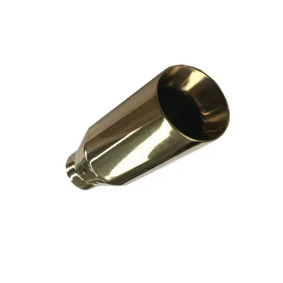 European Style Gold Color Car Decor 3.5 Inch Titanium Exhaust Pipe Exhaust Tips Car Muffler Tip