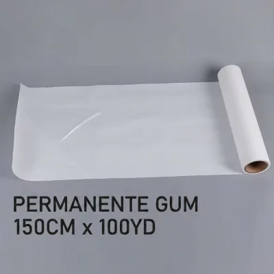 Permanente Gum 150CM x 100 Yards, Double Sided Adhesive Fabric Bonding Tape for Tailors and Factories