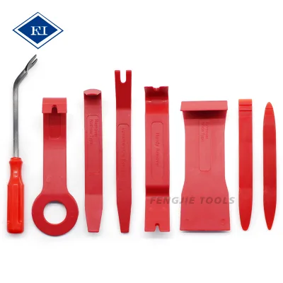 8-Piece Automobile Door Panel & Trim Removal Tool Set Nylon/PP Material Blow Case & Color Box Packaging