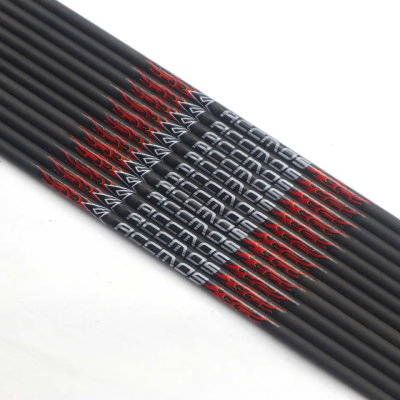ACCMOS 33inches ID 8.0mm 0.003" Spine 300 350 400 500 Pure Carbon Arrow Shaft Archery Recurve and Compound Bow Arrow