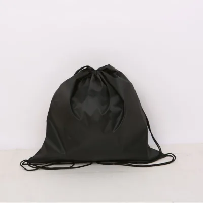 Customized Logo Lightweight Foldable Nylon Stuff Single Draw String Pouch Bag Durable Waterproof Drawstring for Storage Travel