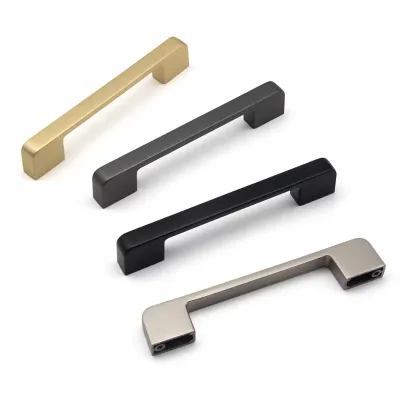 Modern Luxury Design Villa Cabinet Drawer Zinc Alloy Square Antirust Pulls Furniture Hardware for Dresser Wardrobe Door