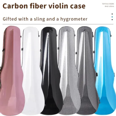 High Quality Carbon Fiber Composite Violin Case Triangular Shape 4/4 Size Lightweight Hard Case Custom Logo OEM ODM