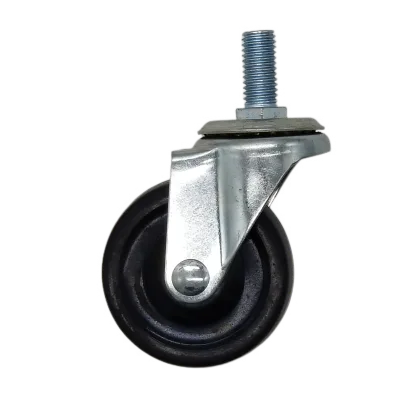 Hot Sale Light Duty Black Adjustable Rubber Swivel Furniture Caster Wheels