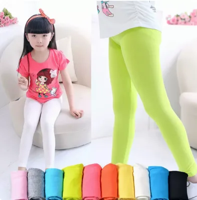 Summer Wholesale Children's Clothes Baby Knitted Cotton Girl Leggings Pants Girl Pants
