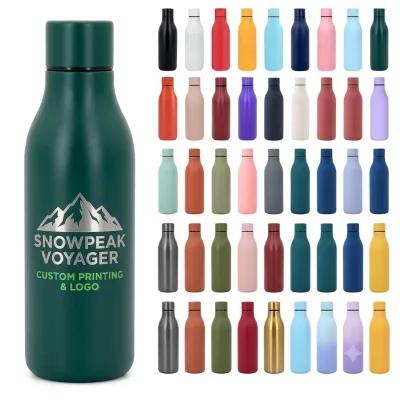 550ml 18oz BPA-Free Double Walled Thermal Bottle With Leakproof Cap, Leakproof For Outdoor Hiking