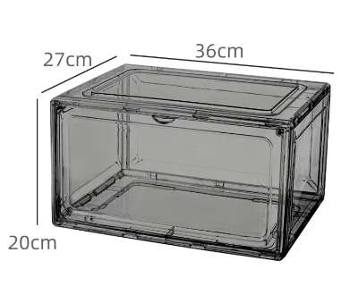 Shoe Box Magnetic Absorption Sodium Transparent Acrylic Shoe Bag Hand Storage Box Thickened Large Shoe Cabinet