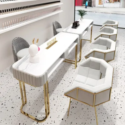 Beauty Chair Set Combination Modern Manicure Table Marble Special Economic Manicure Table