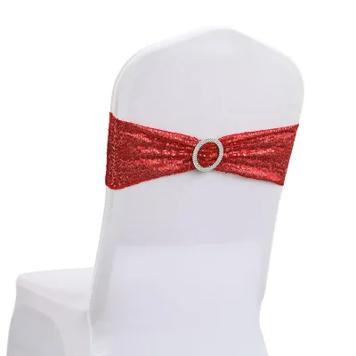Elastic Spandex Sequin Chair Bands for Event