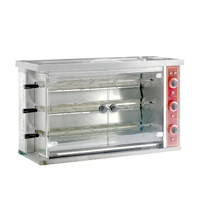 China Manufacturer Stainless Steel 3-Layer Electric 15 Chicken Rotisserie for Sale