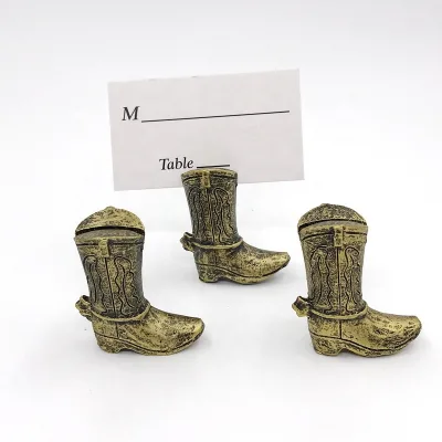 Cowboy Boot Photo Clip Gift Place Card Holders Gift for Wedding Birthday Party Table Photo Decor