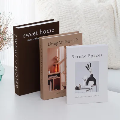 Art Infused Decorative Fake Book Storage Box Sophisticated Faux Book for Residential Interior Styling