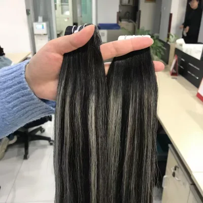 Hot Custom Tape in Human Hair Extensions Russian Invisible Remy Double Drawn Human Hair Extension Brazilian Hair Wholesale