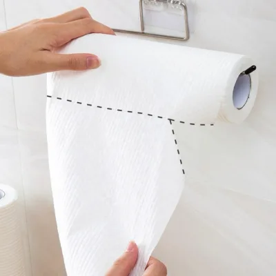 Washable and Reusable Cleaning Cloths for Kitchen Tissue Towel Paper Rolls for Easy Wiping