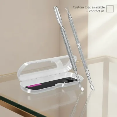 Wholesale Nail Polish Remover Peeler Durable Salon Gel Scraper Tool Manicure Metal Silver Cuticle Pusher for Fingernail Toenail