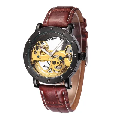 2019 Factory Custom Relojes Black Case Shenhua Luxury Automatic Watch Men Mechanical Clock Watches