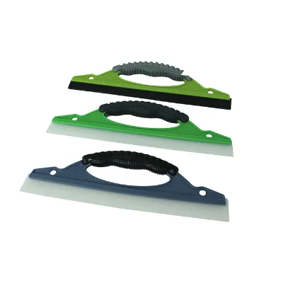 Silicone Water Blade Scraper Car Window Cleaning Window Glass Dryer D-Shape Silicone Window Squeegee with Hand Hold