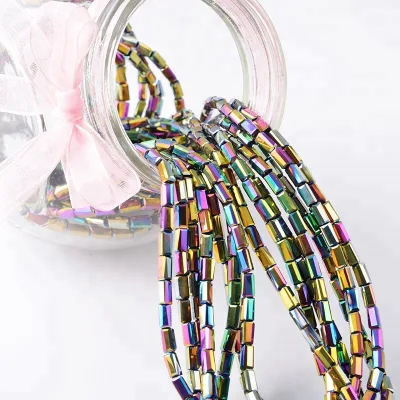 Sparkle Jewelry Crystal Beads Rectangle Crystal Beads, Long Cube Glass Beads in Bulk