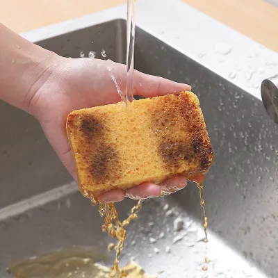 Dishwashing Sponge, Kitchen Cleaning Sponge, Absorbent Wood Pulp Sponge, Scouring Pad, Popular Daily Necessities