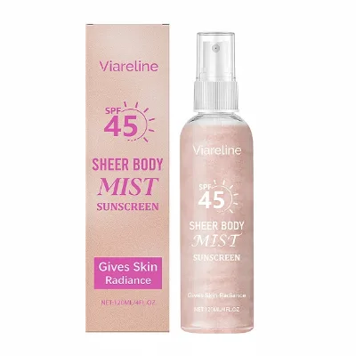 Private Label Luxury Body Mist Protective Skin Care Sunblock Daily Commutes Outdoor Sports Body Shimmer Mist Glitter Body Spray