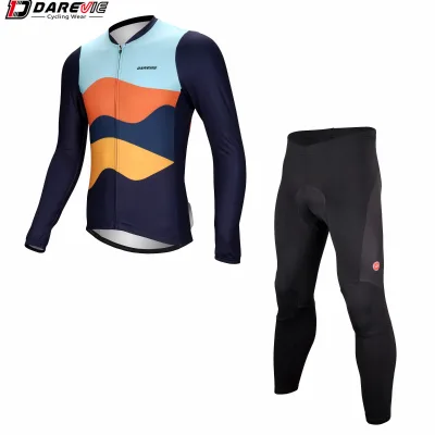 Darevie Custom High Quality Italian Oem Men Long Sleeve Wear Sets Cycling Jersey New Design Sports Cycling Wear
