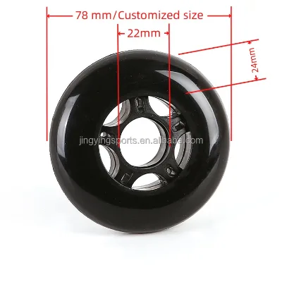 2025 Inline Hockey Wheels 78mm PU Roller Skate Wheels Inline Skate Roue De Patin Ruedas De Patines Sports Accessories