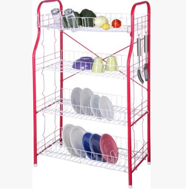 Custom Metal Freestanding Dish Rack with Logo Kitchen Storage Rack for Dinnerware Wine Draining Bowl & Spice Rack Household Use