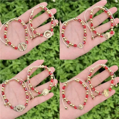 CH-CKT0614 Plating religion cz charms bracelet,Handmade beads bracelet wholesale,Clear cz pave religion connectors bracelet
