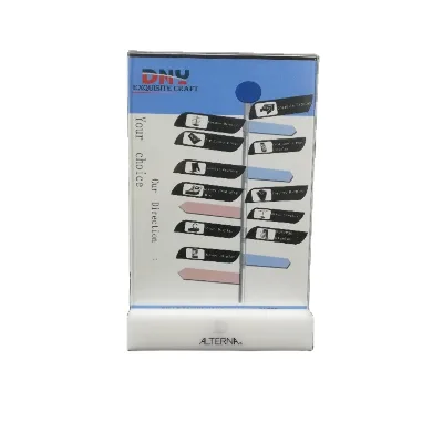 Custom  Acrylic Sign Menu Holder Clear Display Table Tent Card Holders With Wooden or Acrylic Base
