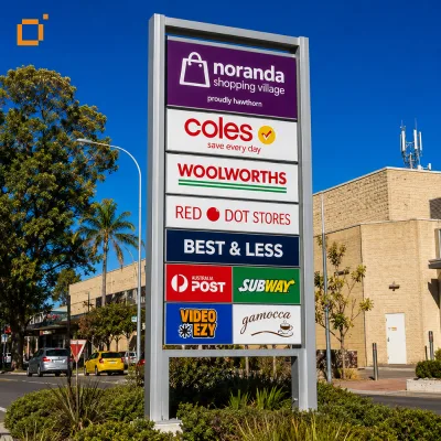 Custom Wayfinding Pylon Sign Weatherproof Freestanding Directional Pillar Signage Office Parks Churches Complex Guidance Project