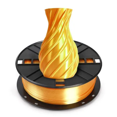 High Quality Bright Gold Monochrome 3D Printed PLA Filament 1kg Raw Material for 3D Printing