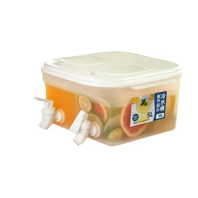 CX465 Household 5L Large Capacity Separated  Water Jug Fruit Juice Tea Cold Water Kettle with Double Faucets