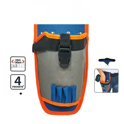 Stock Waterproof Heavy Duty Messenger Tool Pouch Waist Bag Adjustable Strap 5-9 Pockets Electrician Technician Tool Holder OEM