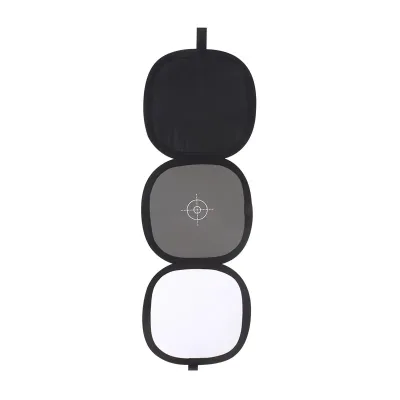 Gray/White Balance Card 30cm Portable Focus Board Two Sides 18% Reference Card Silver Gold Reflector for Photo Studio CameraDSLR